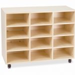 Creative Kids Oak Bay Storage Trolley - 12 Bay Tote Tray Trolley