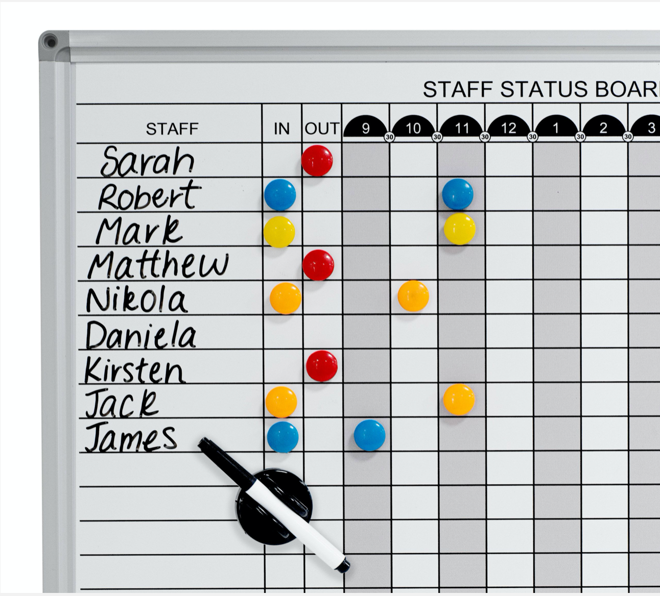 Staff Status Whiteboard