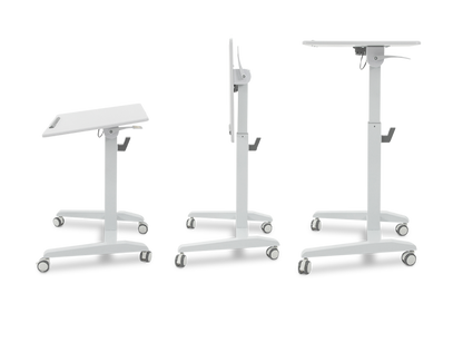 Visionchart Height Adjustable Mobile Laptop Desk White