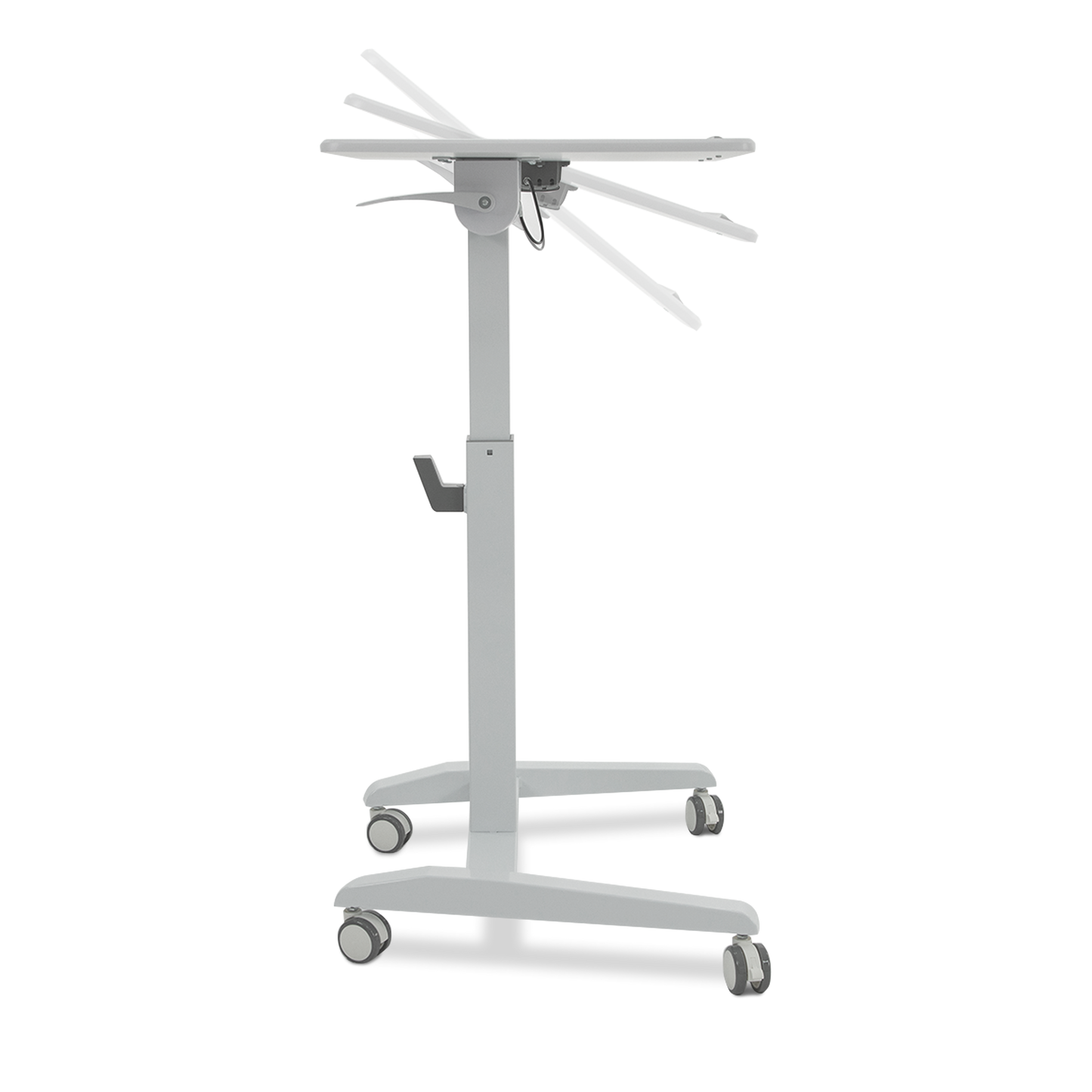 Visionchart Height Adjustable Mobile Laptop Desk White