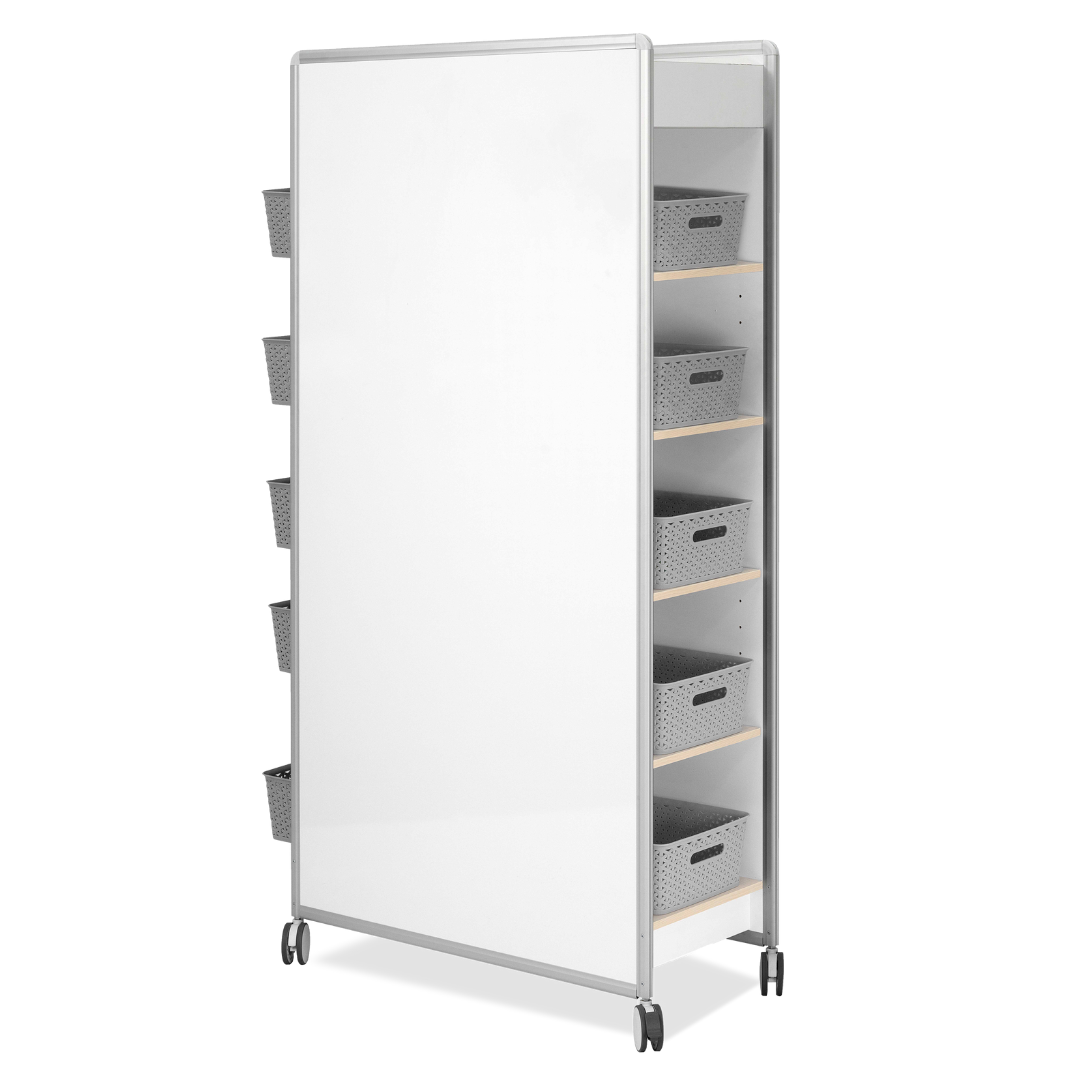 DuraWrite Huddle Mobile with 10 Storage Baskets