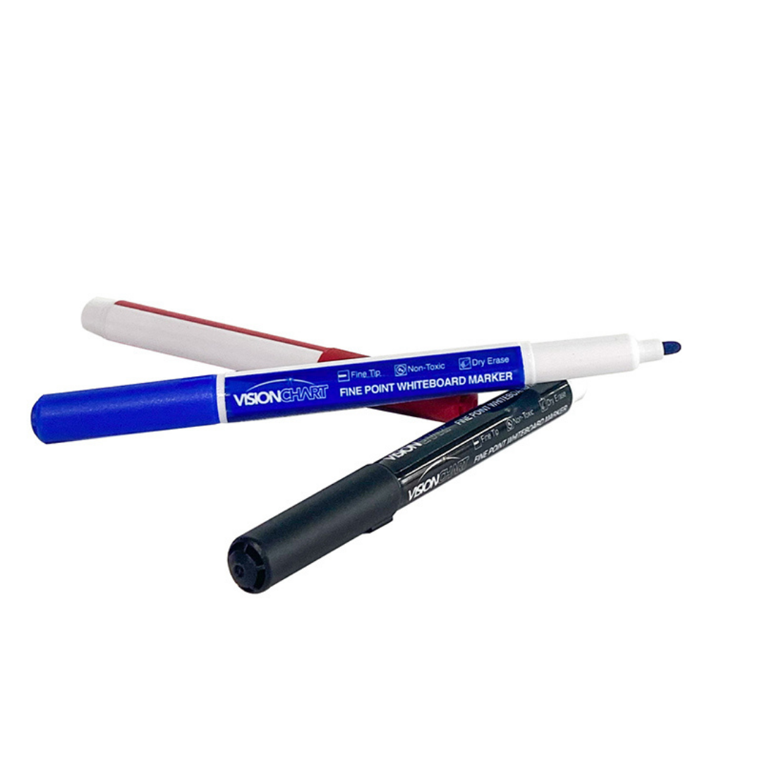Visionchart Whiteboard Markers Fine Point Assorted Pack of 3