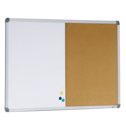 Visionchart Combo Board Magnetic Whiteboard/Corkboard Standard Frame