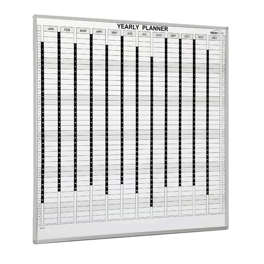 Visionchart Magnetic Whiteboard Planner Perpetual Standard Frame