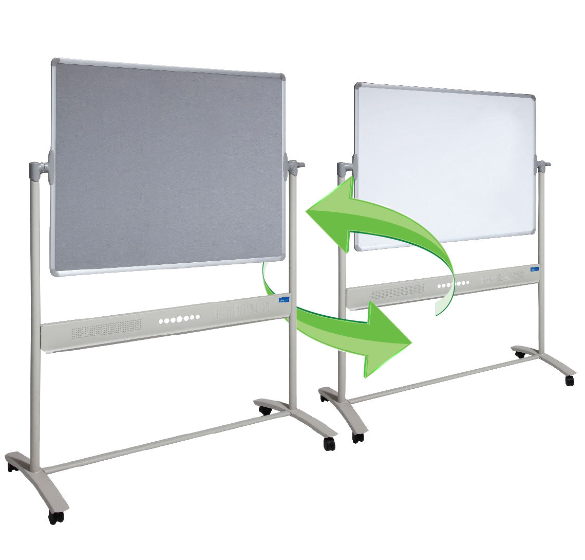 DuraWrite Combo Board Magnetic Whiteboard/Feltboard Pivot Reverse