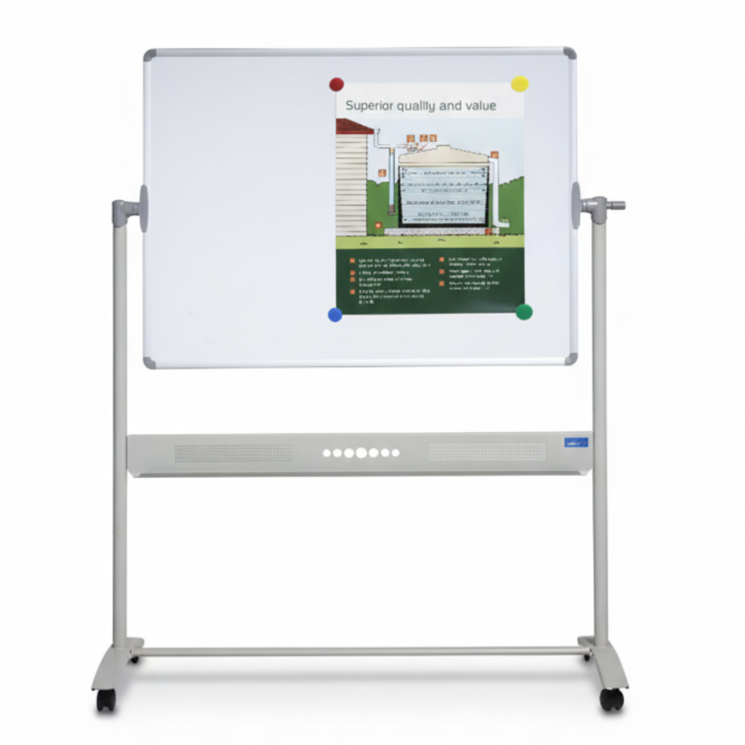 DuraWrite Mobile Magnetic Whiteboard Pivot Reversable