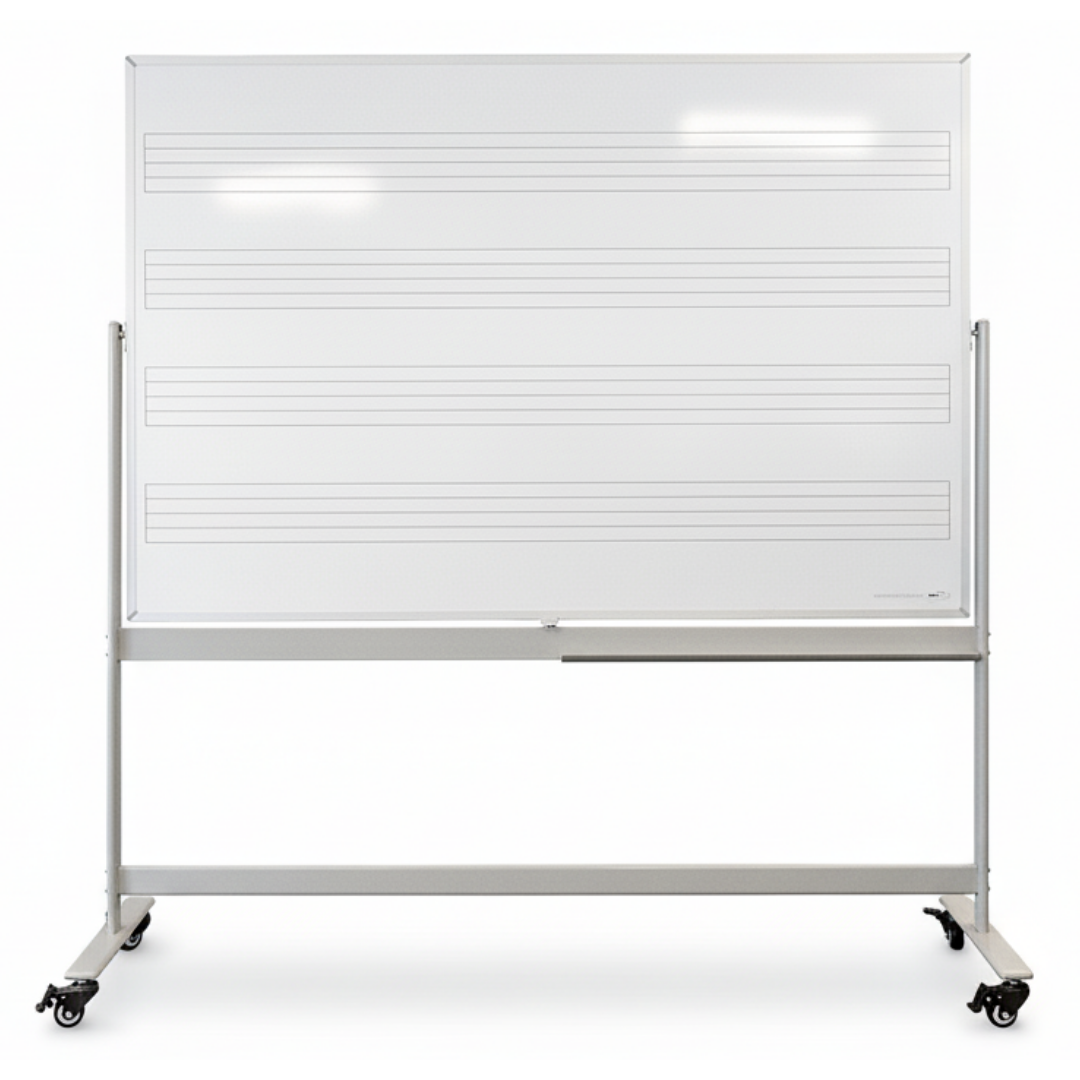 DuraWrite Music Staff Mobile Magnetic Whiteboard