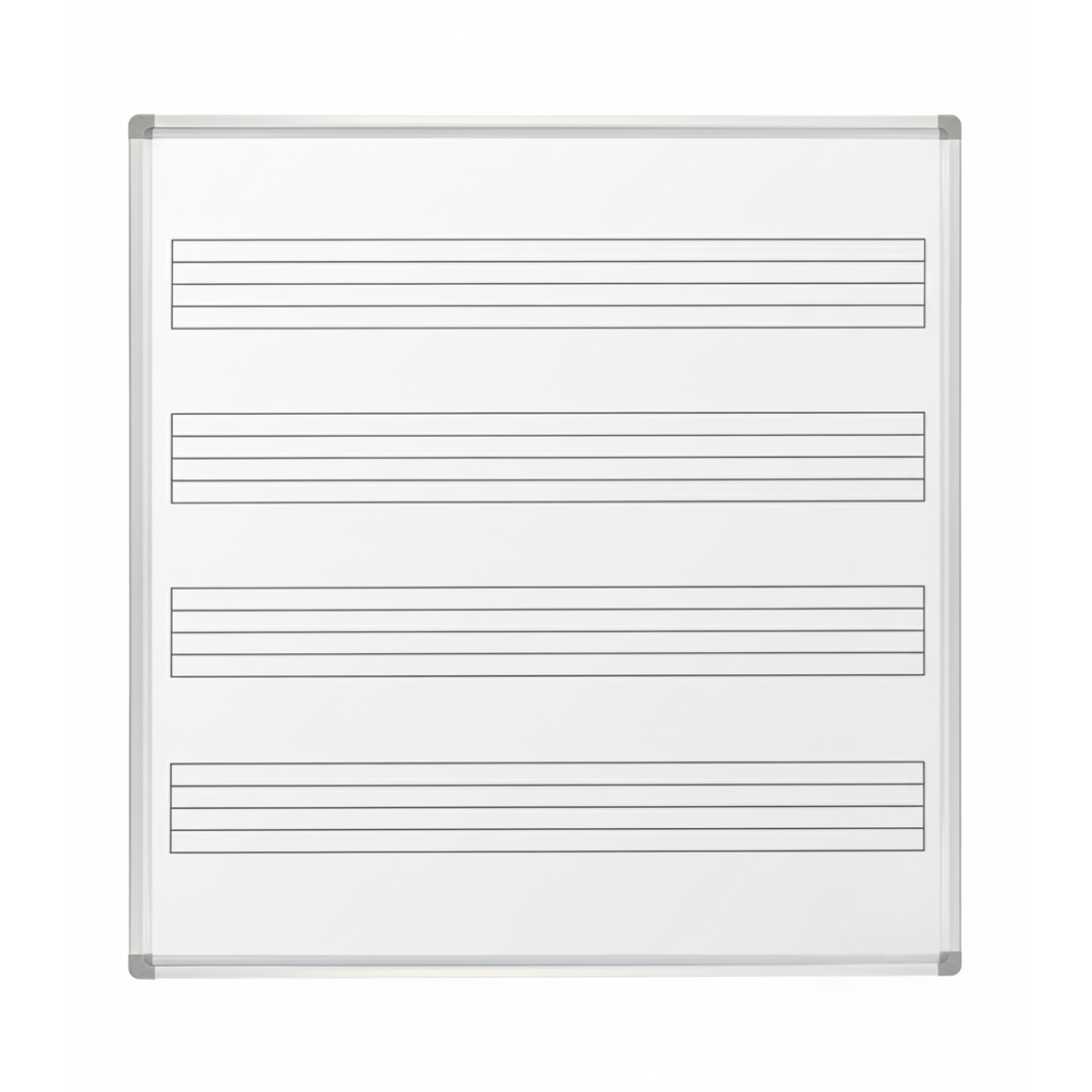 DuraWrite Music Staff Magnetic Whiteboard Standard Frame