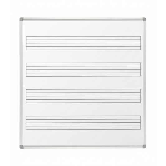 DuraWrite Music Staff Magnetic Whiteboard Standard Frame