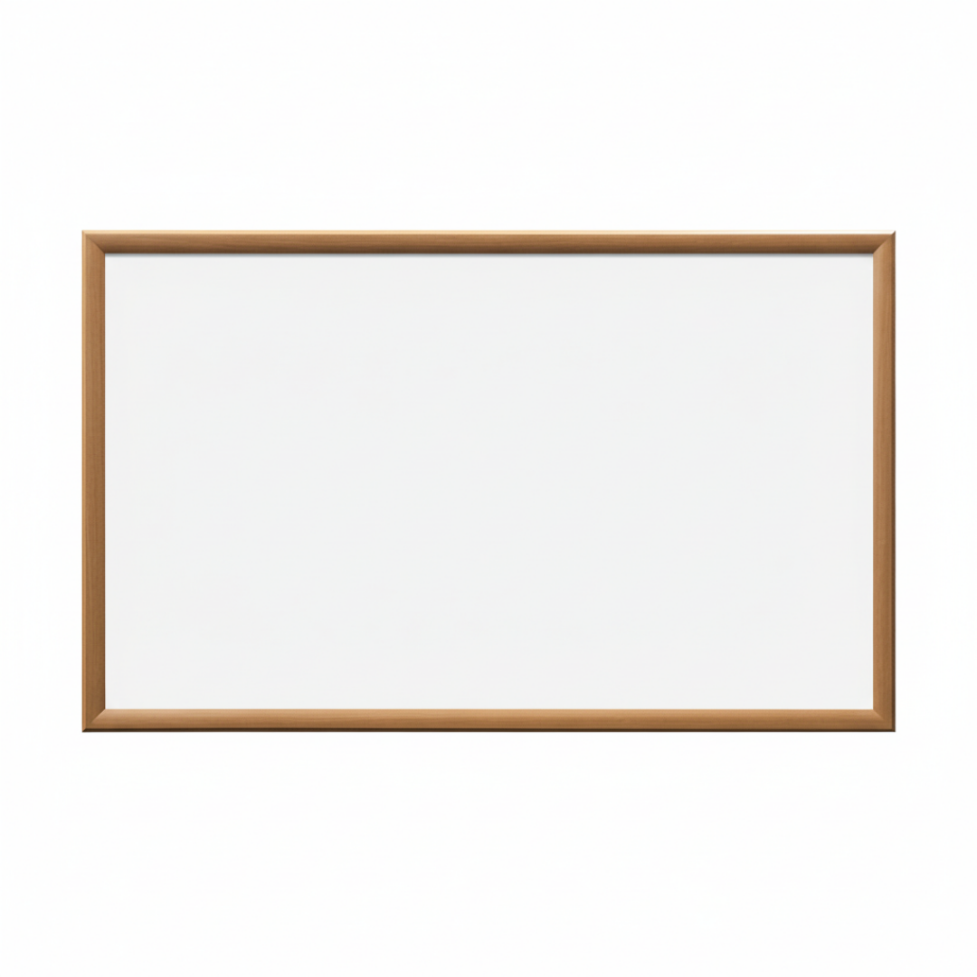 Communicate Magnetic Whiteboard Warm Oak Style Frame