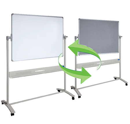 Mobile Whiteboard and Pinboard Combo